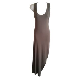 Michael Stars Ribbed Bodycon Midi Tank Dress Olive Green New